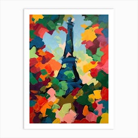 Eiffel Tower Paris France Henri Matisse Style 19 Art Print