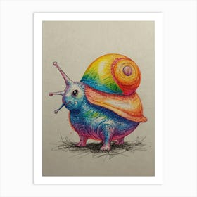 Rainbow Snail 2 Art Print