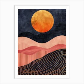 Sunset In The Mountains 5 Art Print