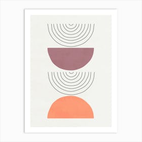 Lines and Shapes - Sunrise Art Print