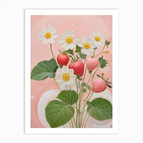 Strawberry Burst Art Print