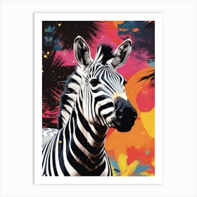 Paint Splash Zebra 3 Art Print