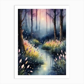 Tulips In The Forest Art Print