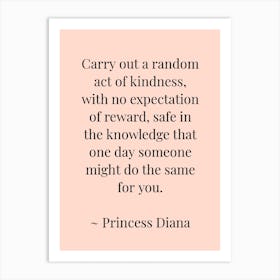 Princess Diana Quote 1 Art Print