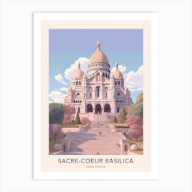 Sacre Coeur Basilica Paris France Travel Poster Art Print