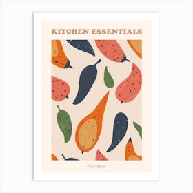 Vegetable Pattern Illustration Poster 1 Art Print