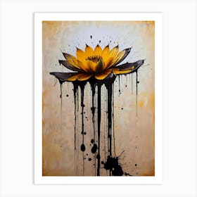 Lotus And Ink Art Print