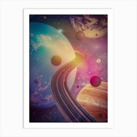 Road To The Planets Vintage Art Print