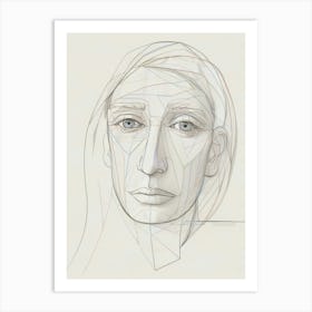 The face of women line Art Print