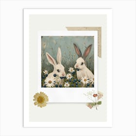 Scrapbook Bunnies Fairycore Painting 3 Art Print