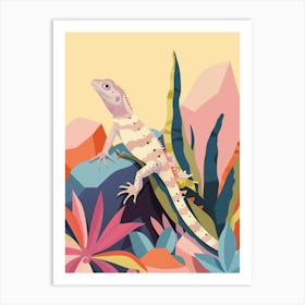 Modern Abstract Lizard Illustration 5 Art Print