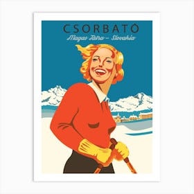 Csorbato Slovakia, Ski Art Print