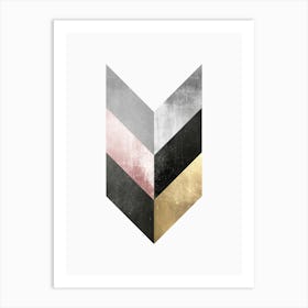 Metal and gold geometry 24 Art Print