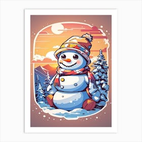 Snowman 2 Art Print