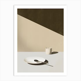 Plate On A Table Art Print