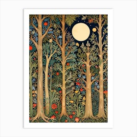 William Morris Moon In The Forest 2 Art Print