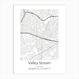 Valley Falls,United States Minimalist Map Affiche