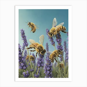 Meliponini Bee Storybook Illustrations 11 Art Print