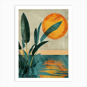 Sunset At The Beach 17 Art Print