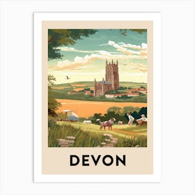 Vintage Travel Poster Devon 7 Art Print