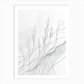 Abstract Line Drawing 9 Art Print