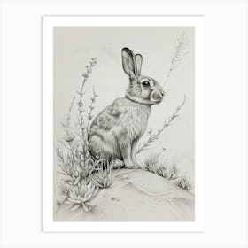 Rex Rabbit Drawing 3 Art Print