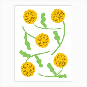 Yellow Flowers 3 Art Print