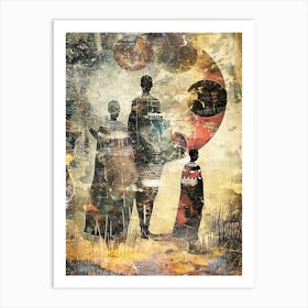 African Ethnic Tribal Illustration Art 04 Art Print