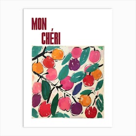 Mon Cheri Poster Cherry Painting Matisse Style 10 Art Print