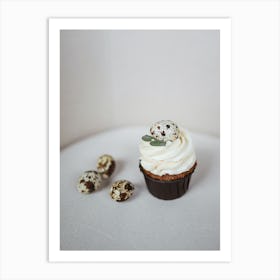 Quail Cupcake 1 Art Print