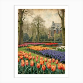 Tulips In The Garden Art Print