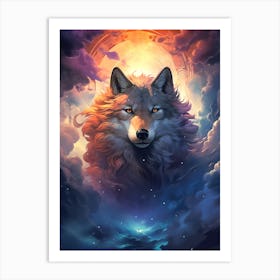 Wolf In The Sky 3 Art Print