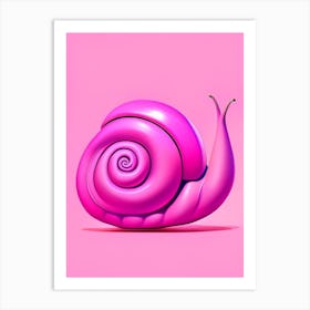 Full Body Snail Pink 2 Pop Art Art Print