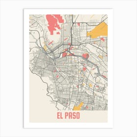 El Paso Map Poster Art Print