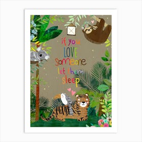 Sleeping Animals Nursery Art Print