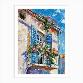 Balcony Painting In Sibenik 3 Art Print