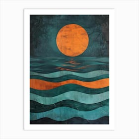 Sunset Over The Ocean 40 Art Print