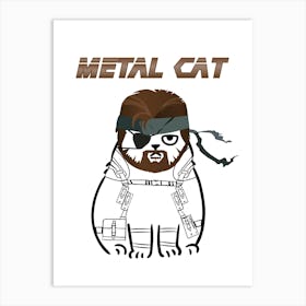 Metal Cat Art Print