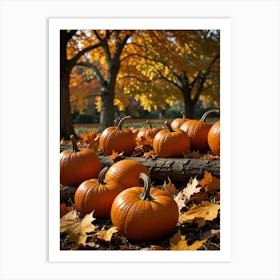 Autumn Pumpkins Art Print