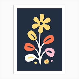 Flowers On A Dark Background Poster