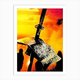 Samurai Sword the Walking Dead movie Art Print