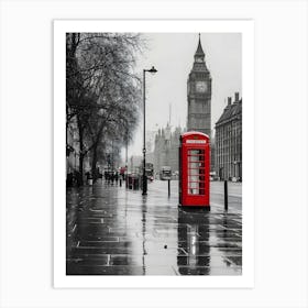 London Red Telephone Box Art Print