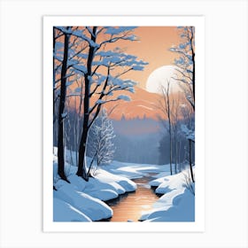 Winter Landscape Painting Art Print