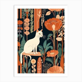 Cat In The Forest Art Print