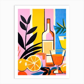 Cocktail Painting, Inspired by Matisse Art Print