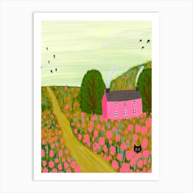 Pink House Art Print