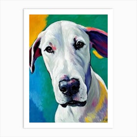 Bull Terrier Fauvist Style Dog Art Print