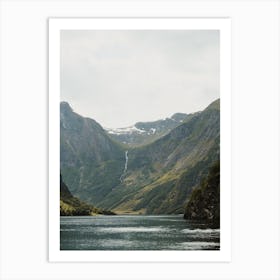 Mountain Fjord Scenery Art Print