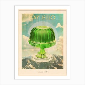 Green Jelly Retro Collage 6 Poster Art Print