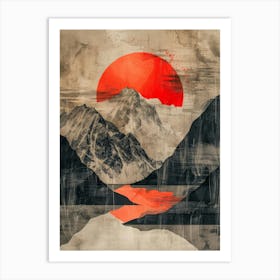 Sunset In The Mountains 39 Art Print